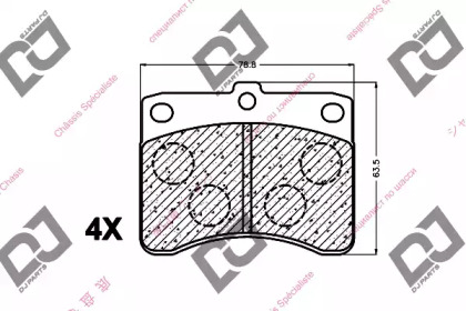 Комплект тормозных колодок DJ PARTS BP1306